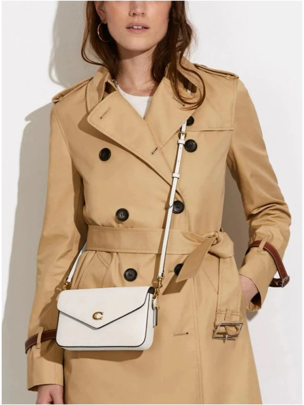 Coach Leather Wyn Crossbody Bag White Calfskin ~ New With Tags~ No Strap